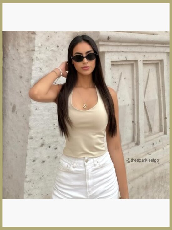 Retro Oval Sunglasses Small Narrow Frame UV Protection